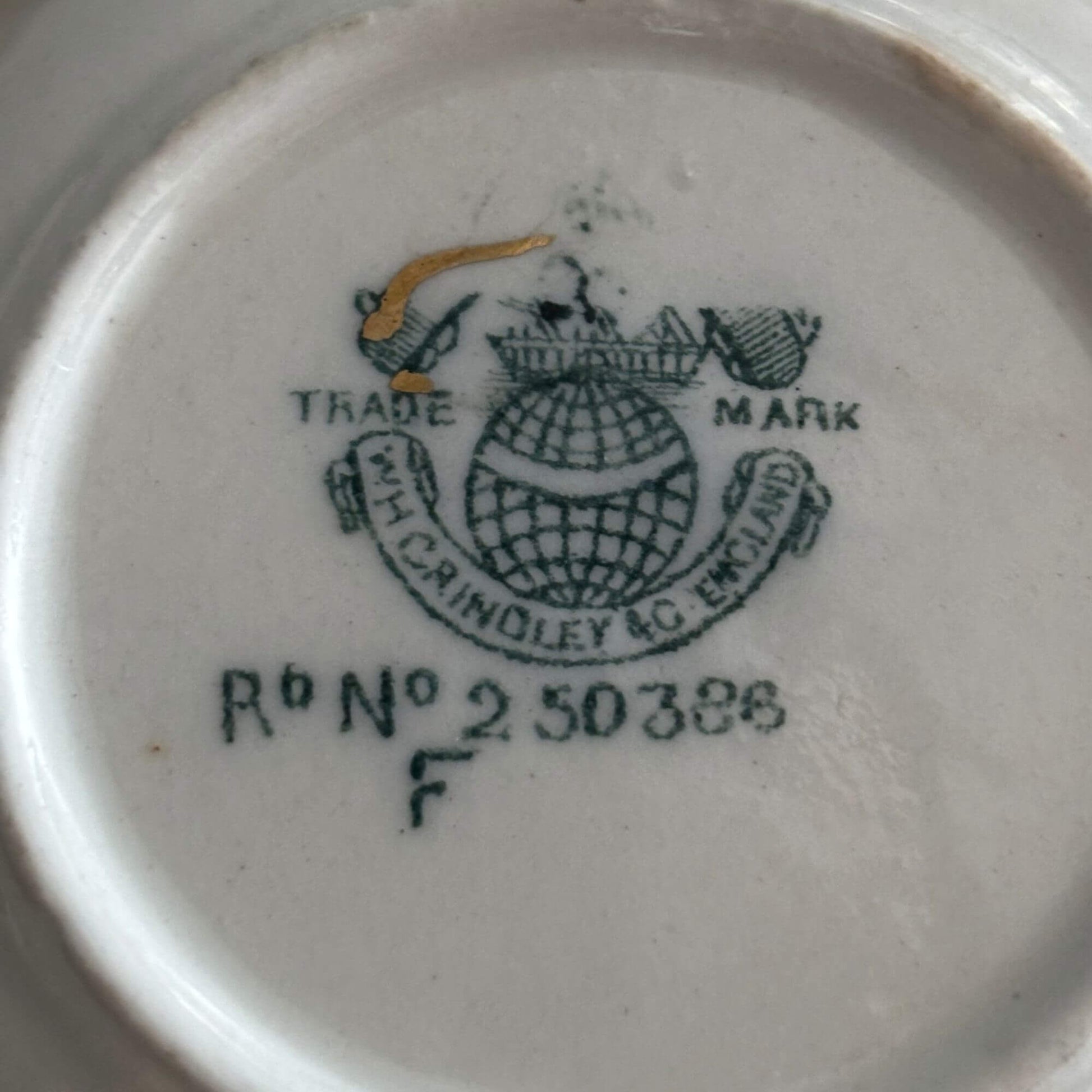 Gorgeous Antique WH Grindley English Butter Pats (6 Total) image 3