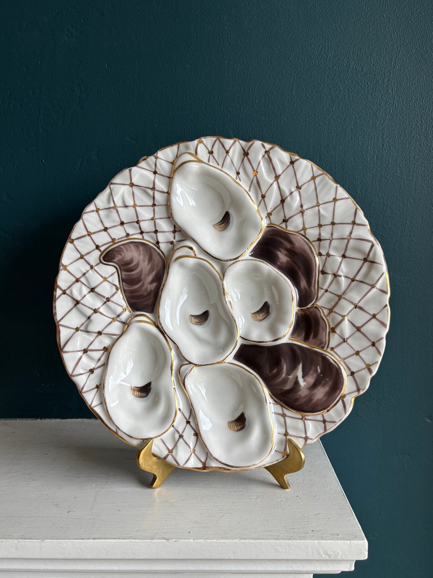 Antique Carl Tielsch Turkey Oyster Plate