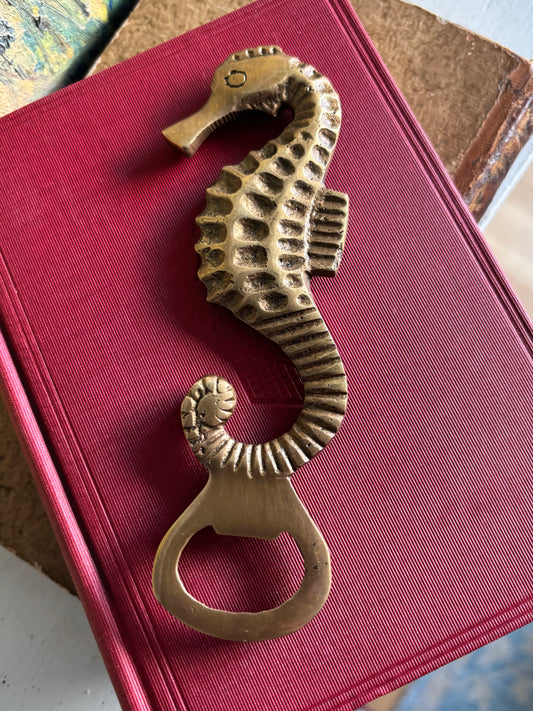New Brass Seahorse Bottle Opener Barware Coastal