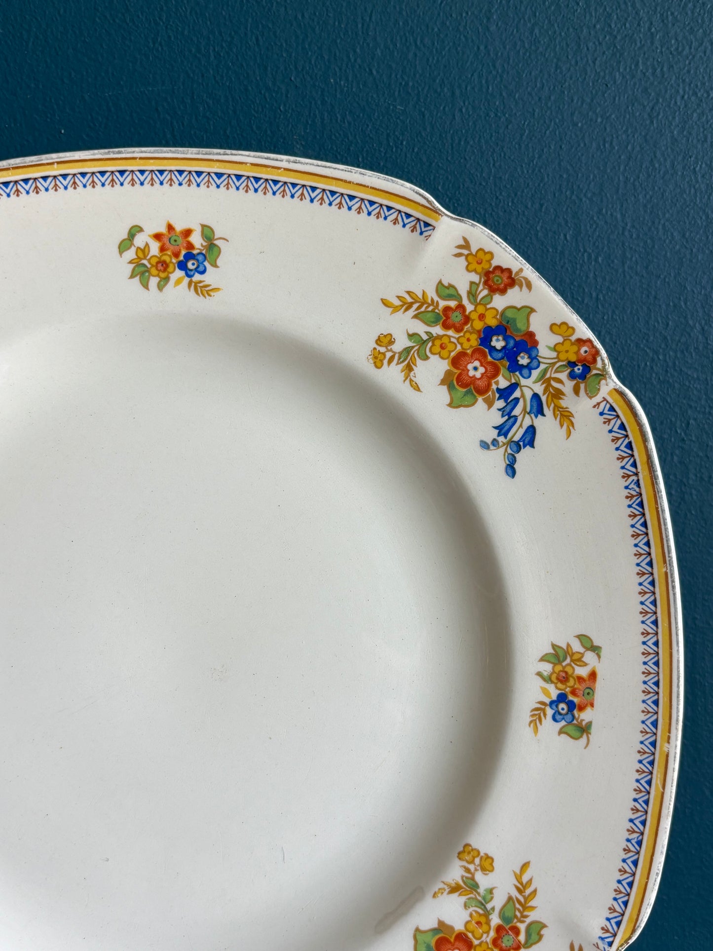 1920's-1930's Dinner Plate Royal Cameronian by John Maddock & Sons 10"