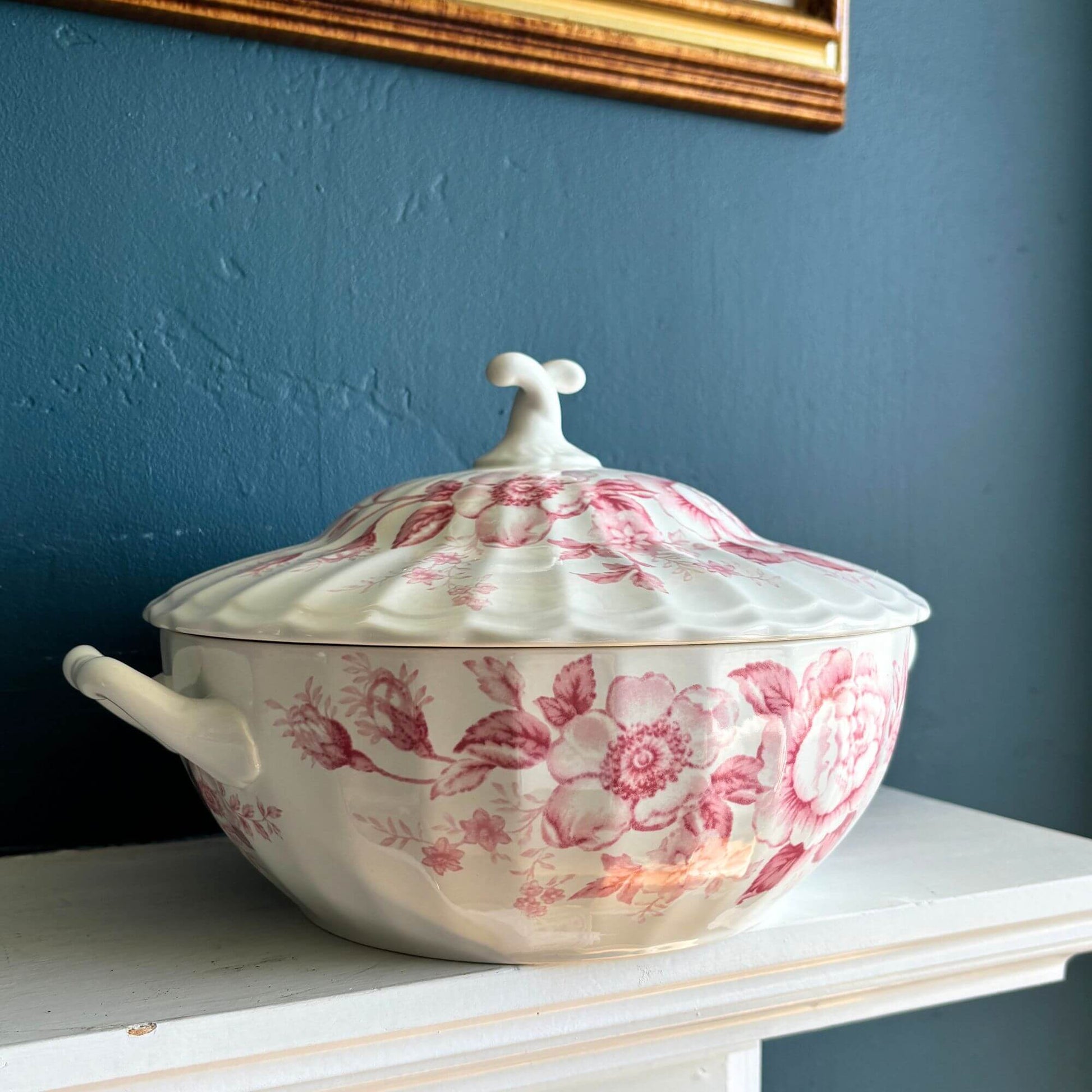Vintage Ralph Lauren Morning Garden Red/Pink Tureen image 3