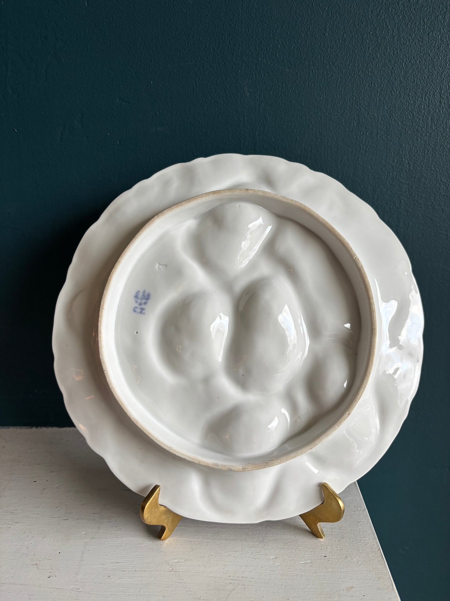 Antique Carl Tielsch Turkey Oyster Plate