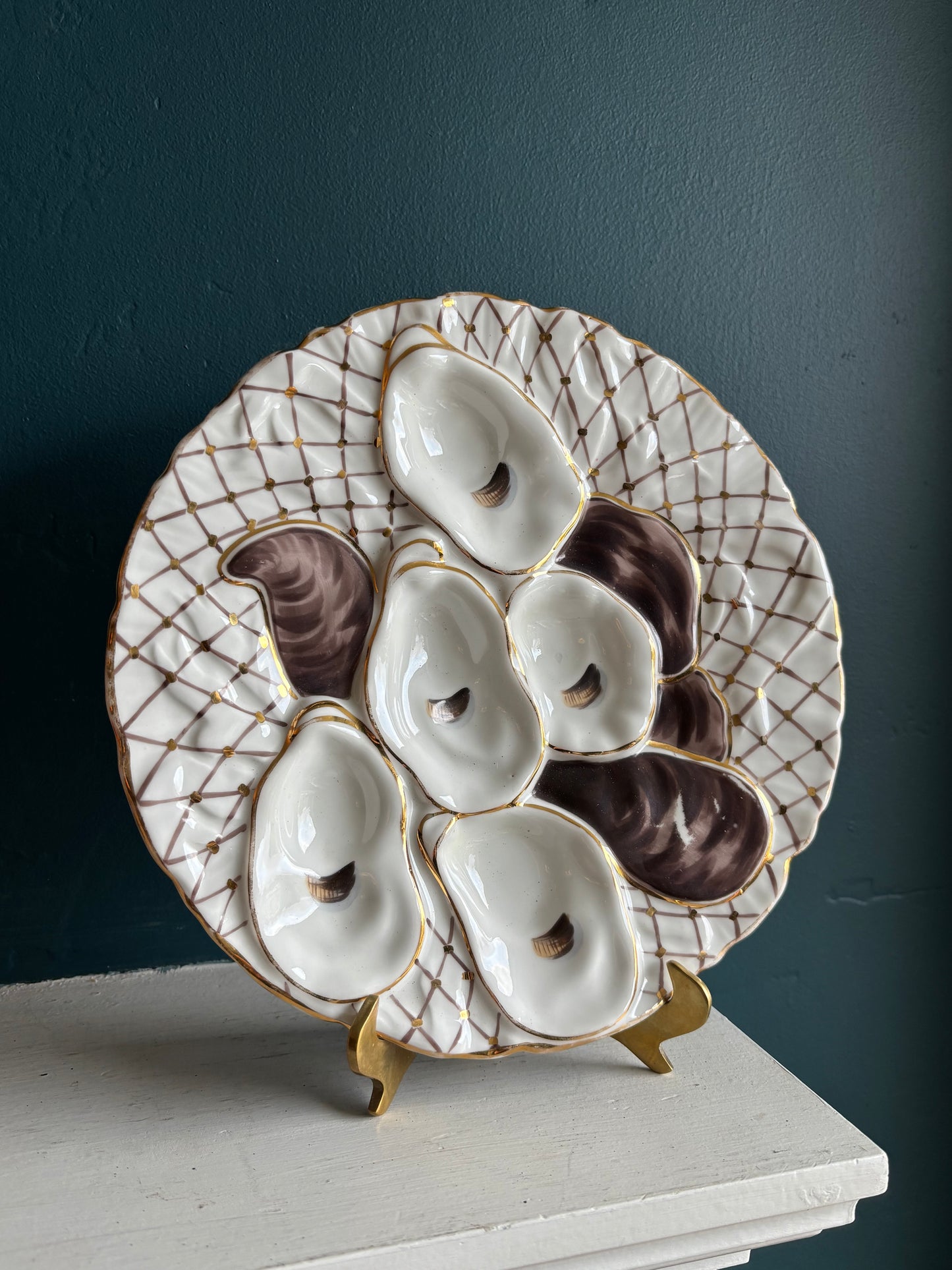 Antique Carl Tielsch Turkey Oyster Plate