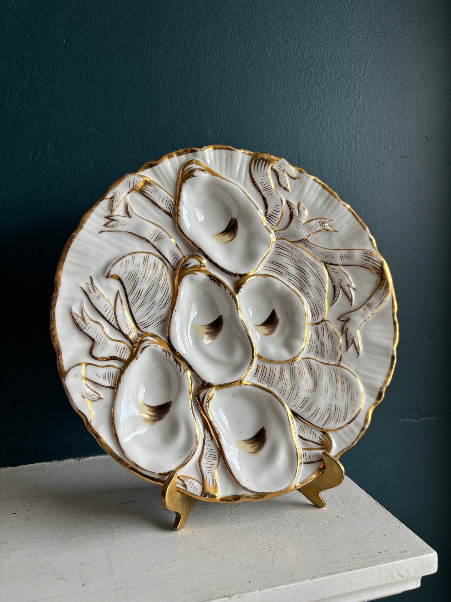 Antique Carl Tielsch Turkey Oyster Plate