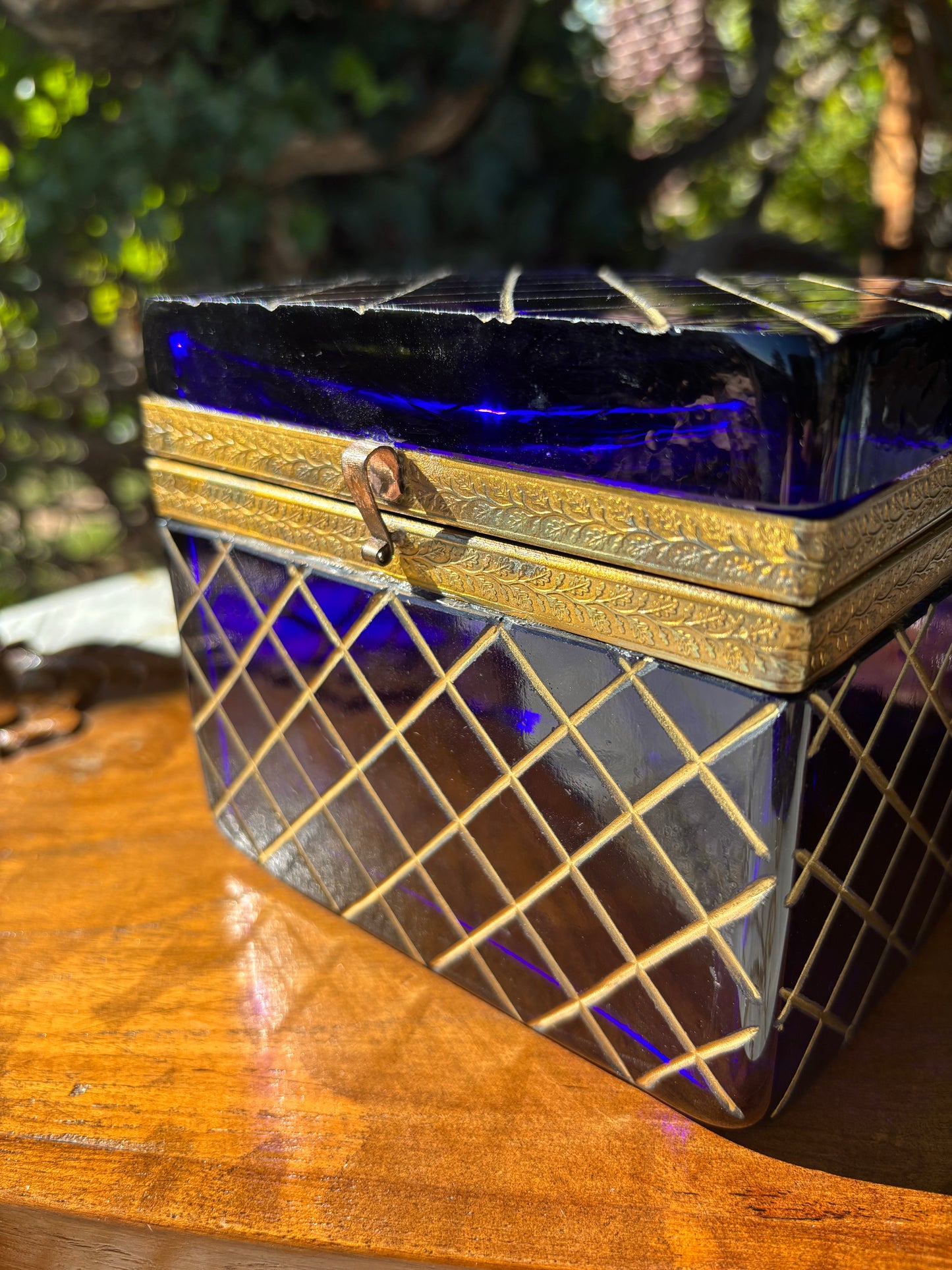 RESERVED 19th Century French Cobalt Blue Casket