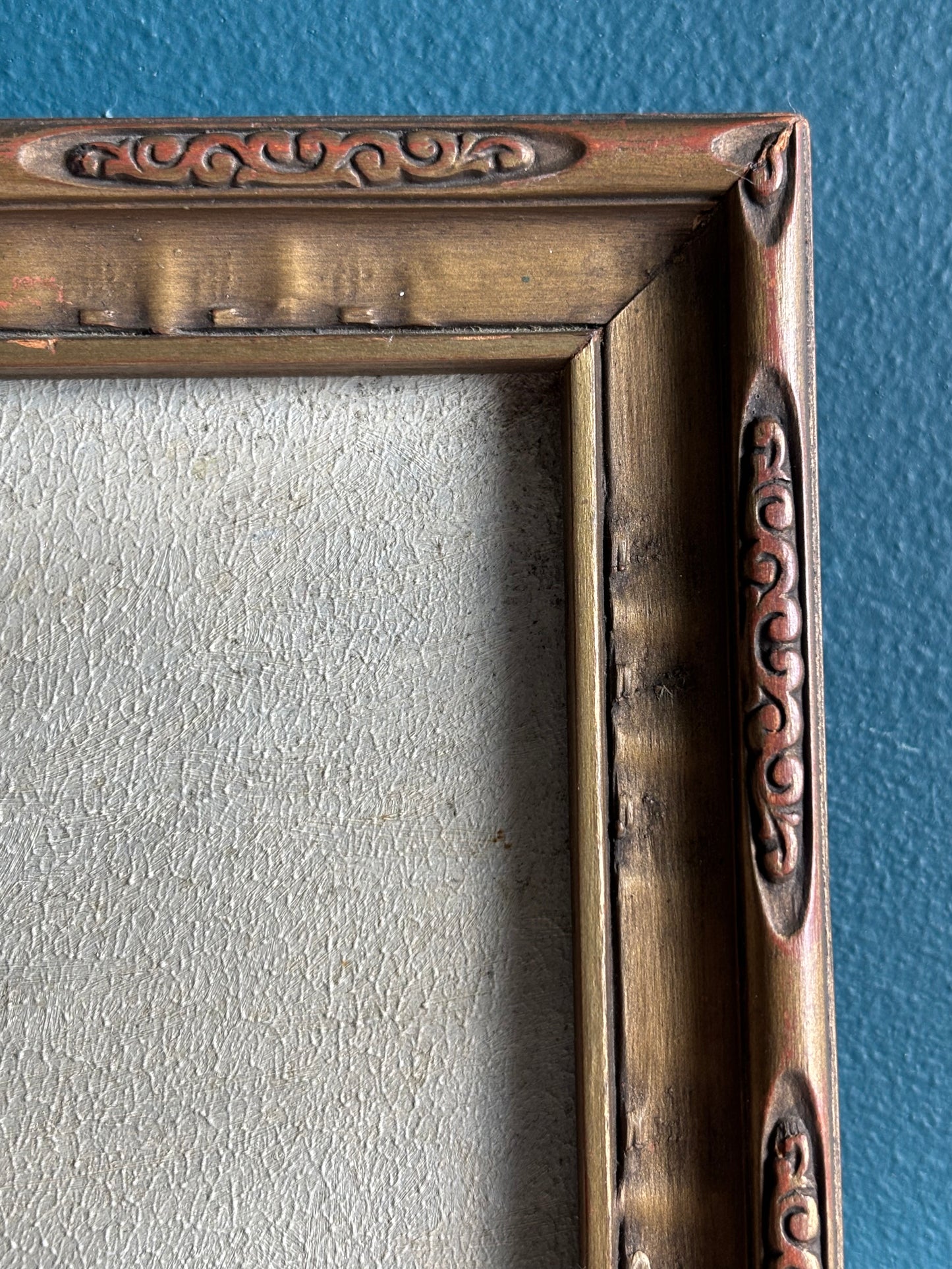 Early Vintage Sepia Tone Framed Oil Painting