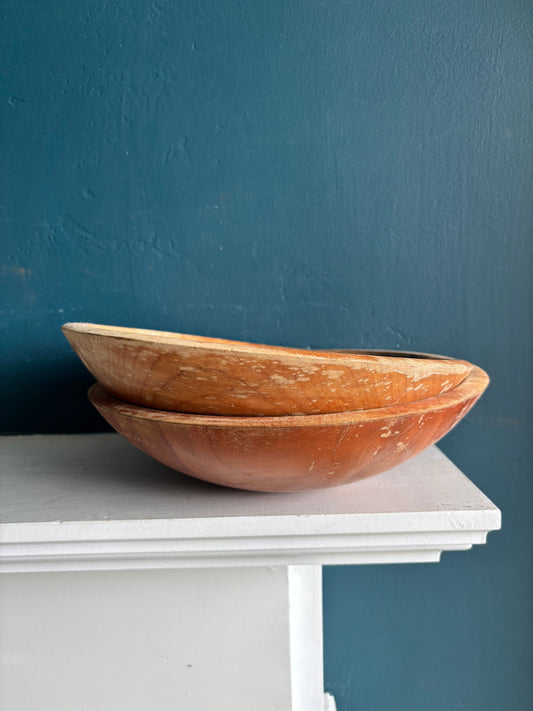 Wooden Dough Bowls Vintage Wear from Vermont
