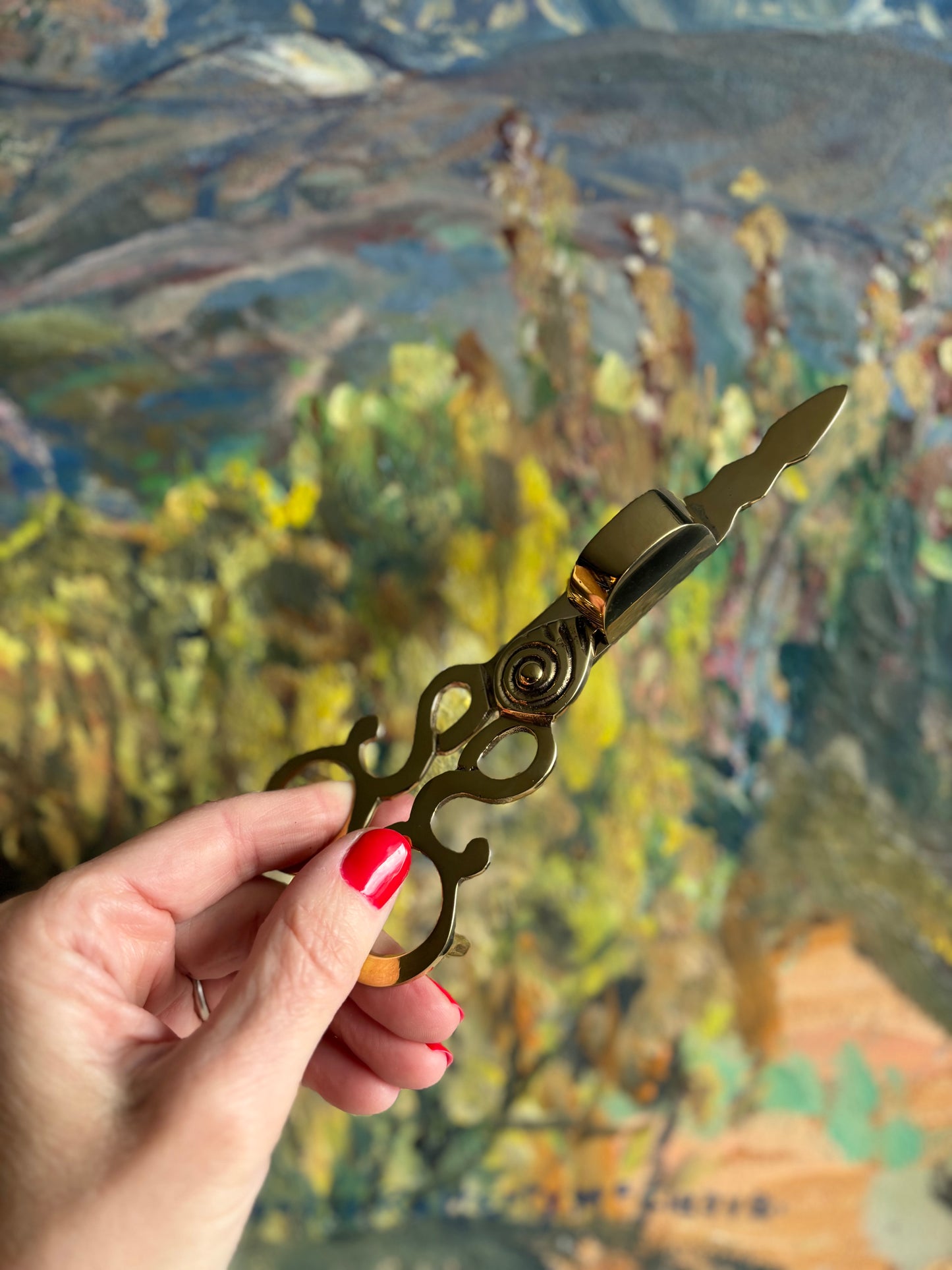 Solid Brass Candle Snuffer Scissors Vintage Style