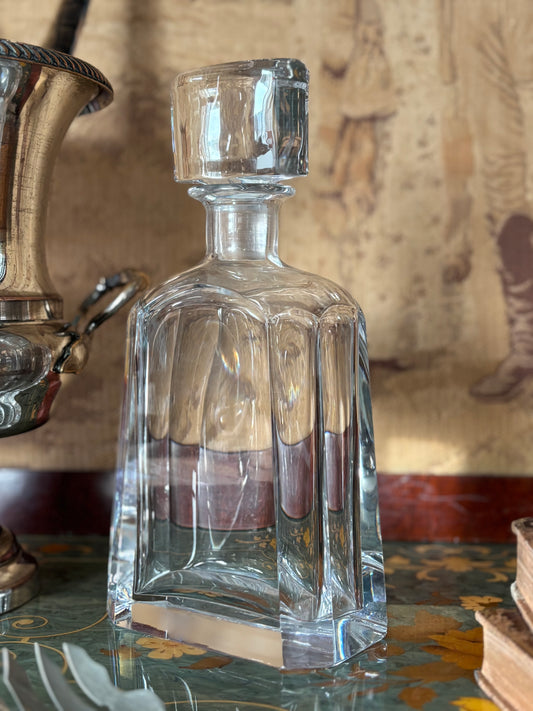 Vintage Mid Century Swedish Orrefors Crystal Glass Decanter