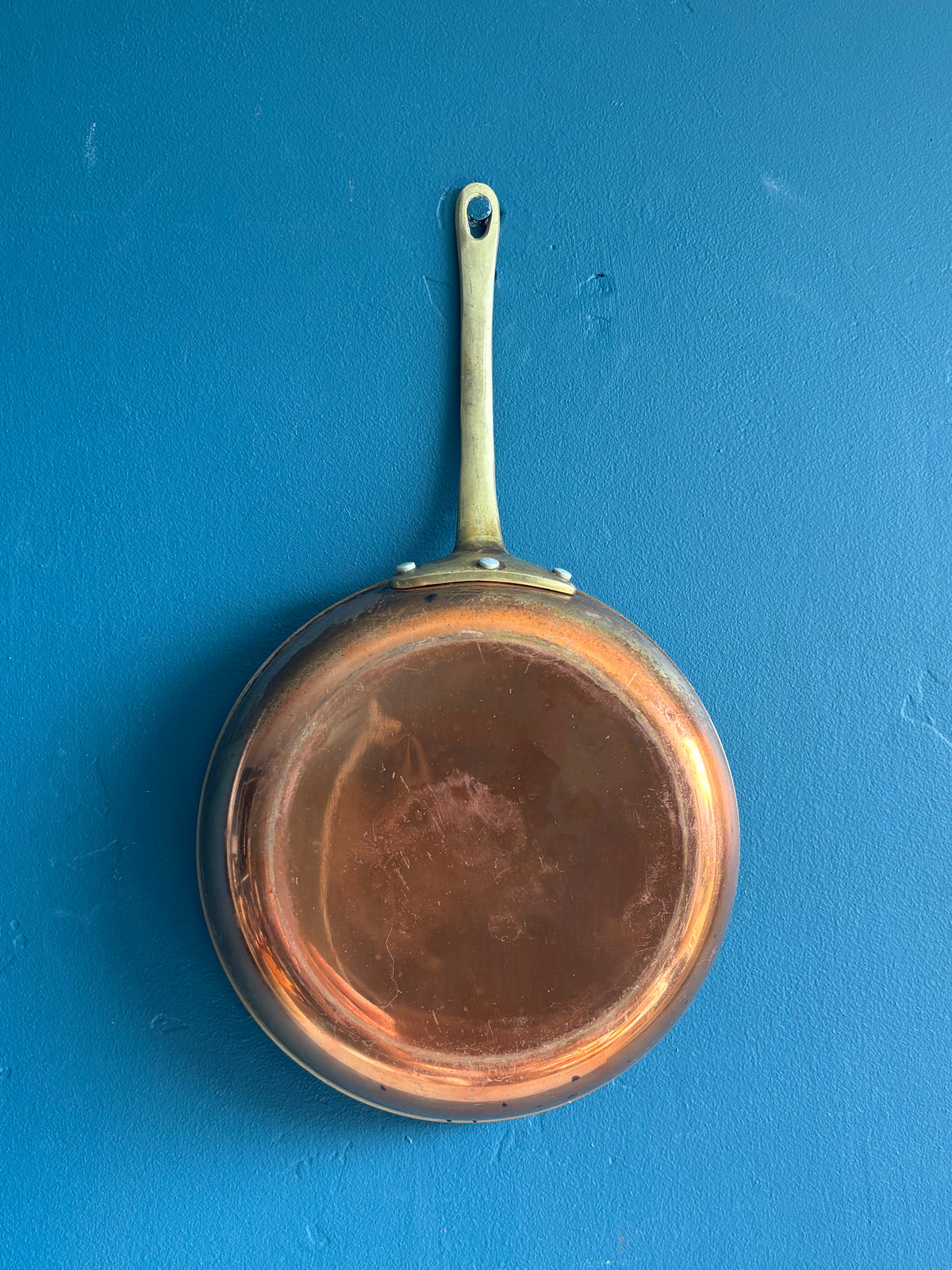 Vintage Copper & Brass Handled Pan