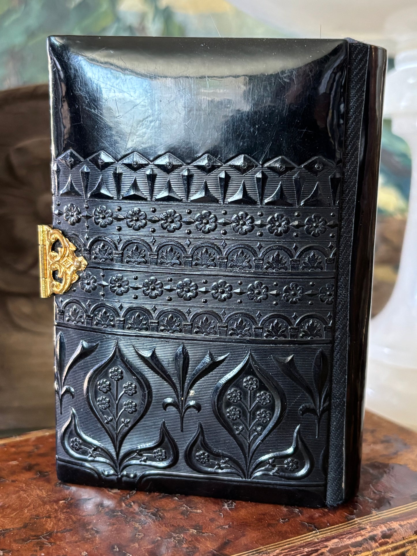 Antique 1884 Prayer Book Mother of Pearl Clasp Book Czech