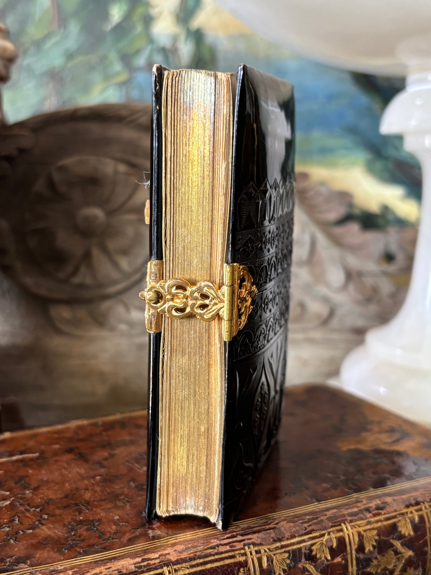 Antique 1884 Prayer Book Mother of Pearl Clasp Book Czech