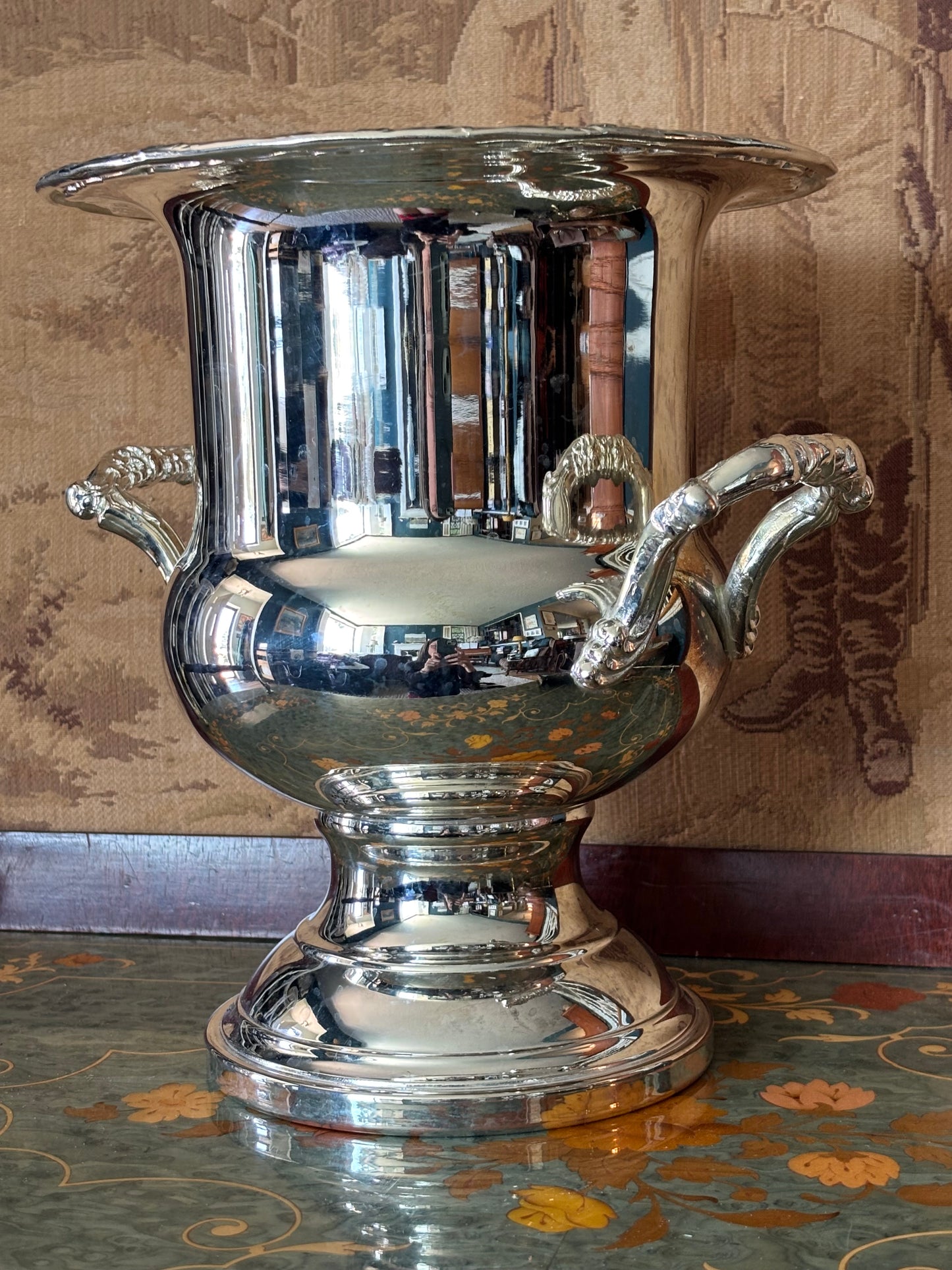 Vintage Silver Plate Champagne Bucket Vase