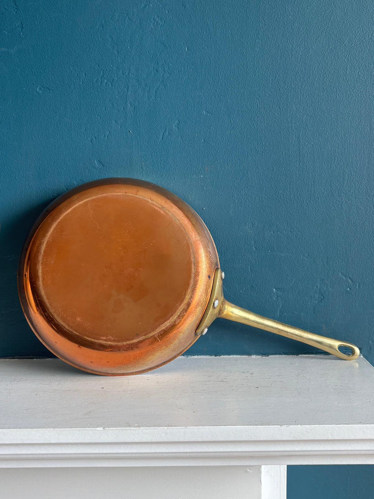 Vintage Copper & Brass Handled Pan