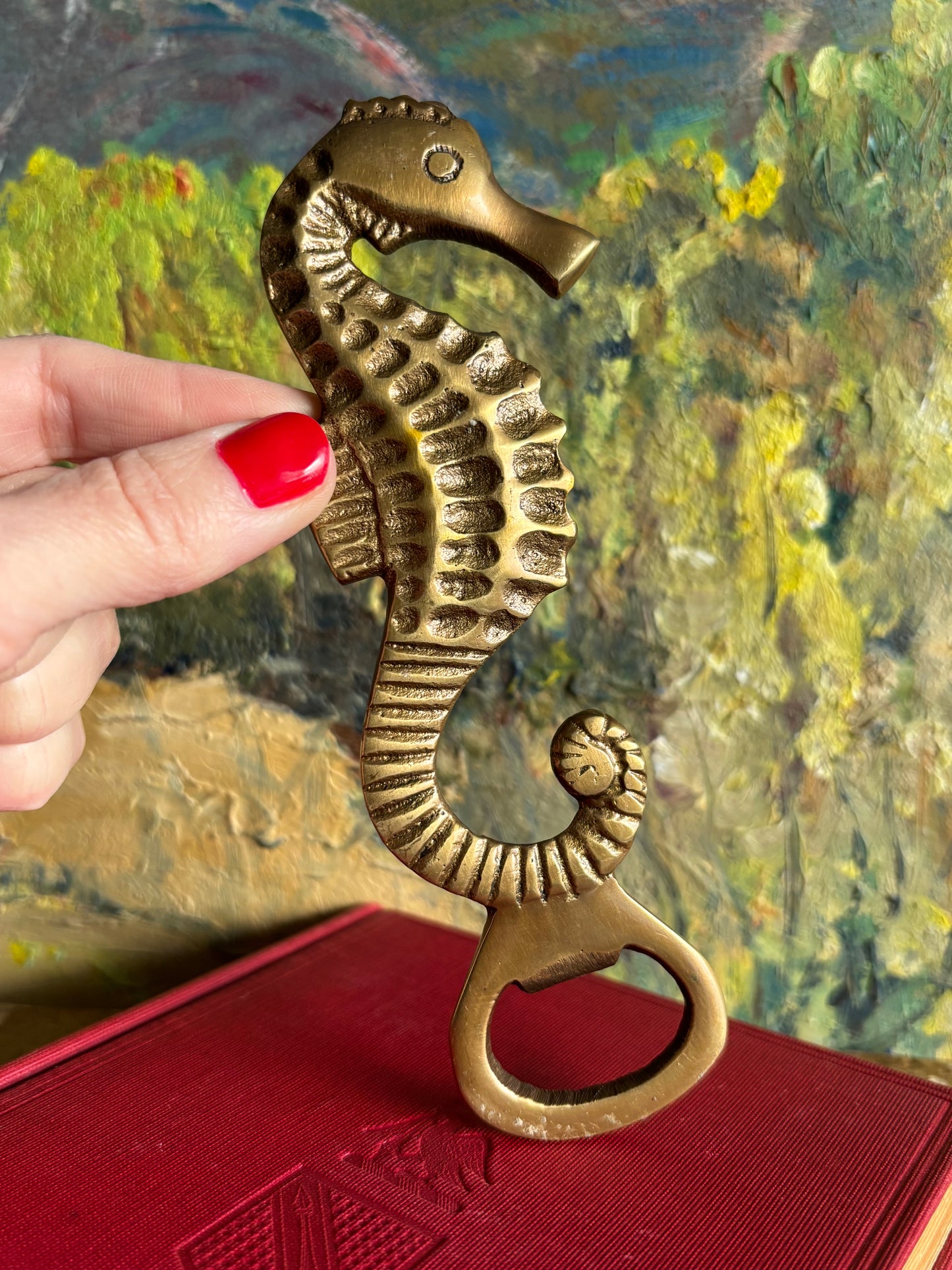 New Brass Seahorse Bottle Opener Barware Coastal