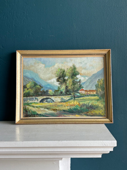 European Landscape Oil Painting 10.5 x 8