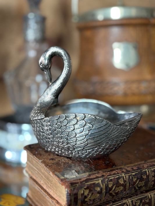 Vintage Godinger Silver Swan Catch All Dish Bowl