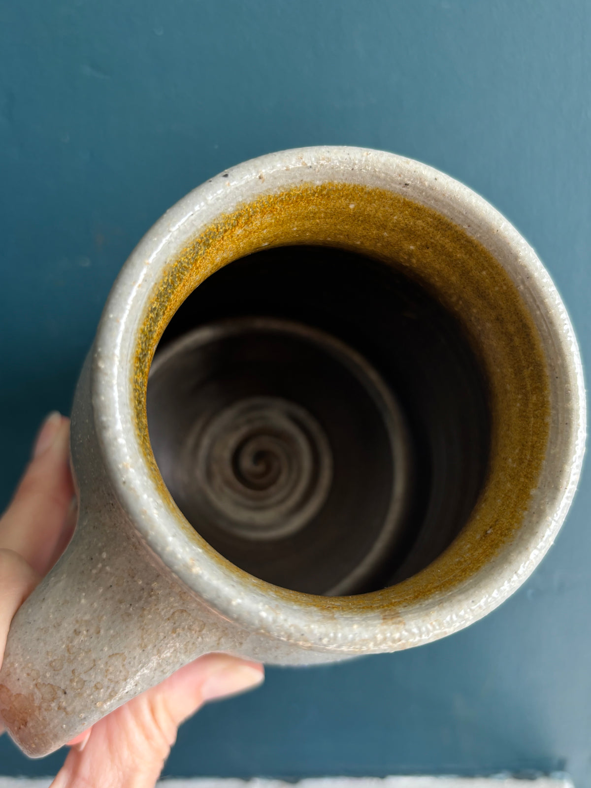 Salmon Falls Slat Glazed Stoneware Pottery Pitcher
