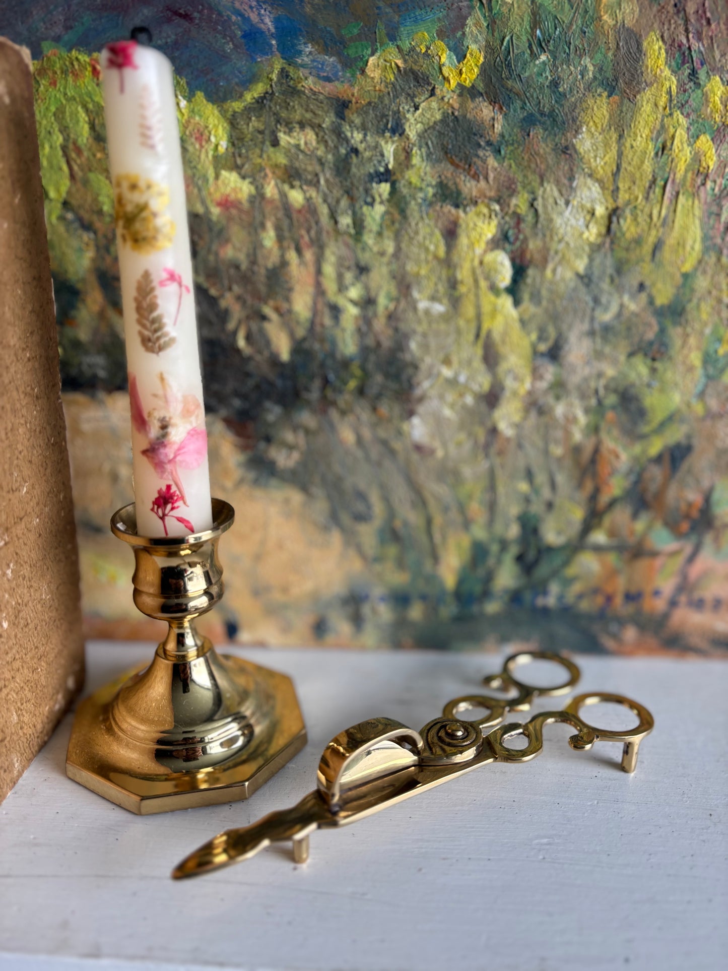 Solid Brass Candle Snuffer Scissors Vintage Style