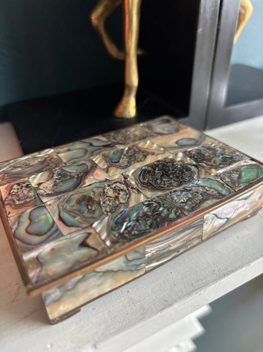 Vintage Abalone Rectangle Box