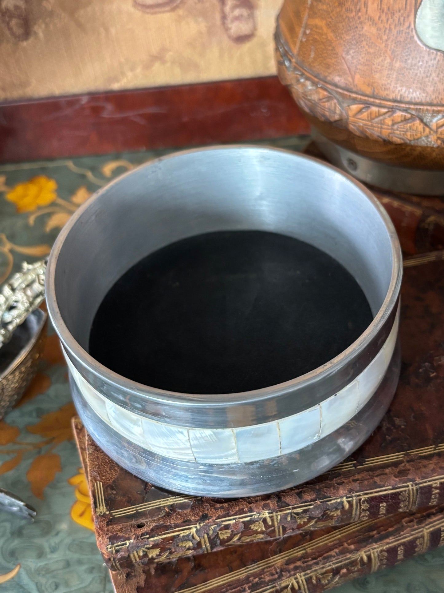 Mother of Pearl & Pewter Silver Coaster