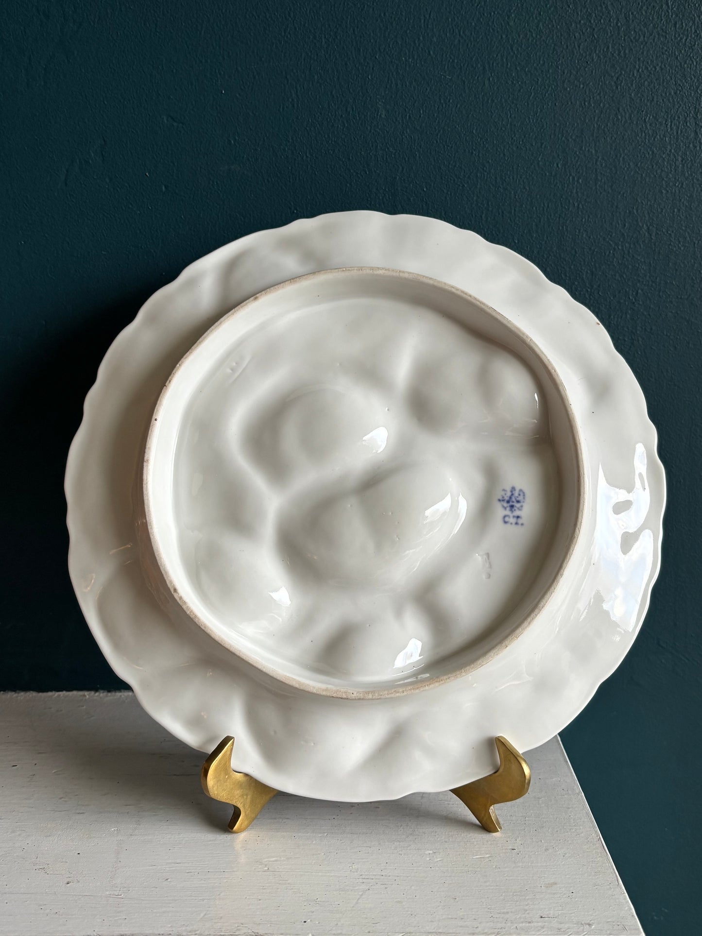 Antique Carl Tielsch Turkey Oyster Plate