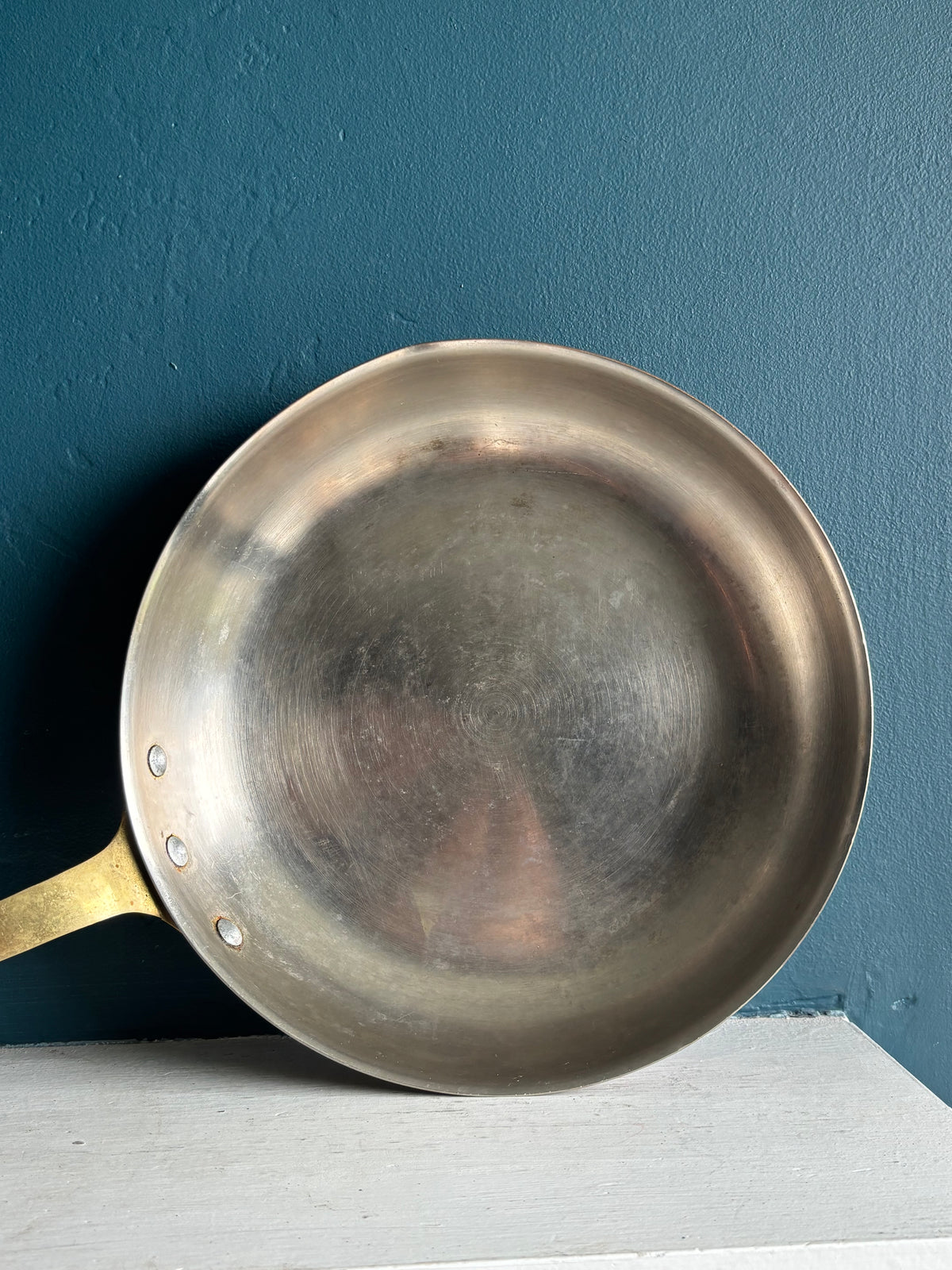 Vintage Copper & Brass Handled Pan