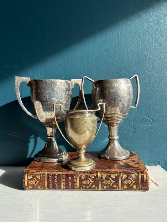 Vintage Silver Plate Mini Trophy