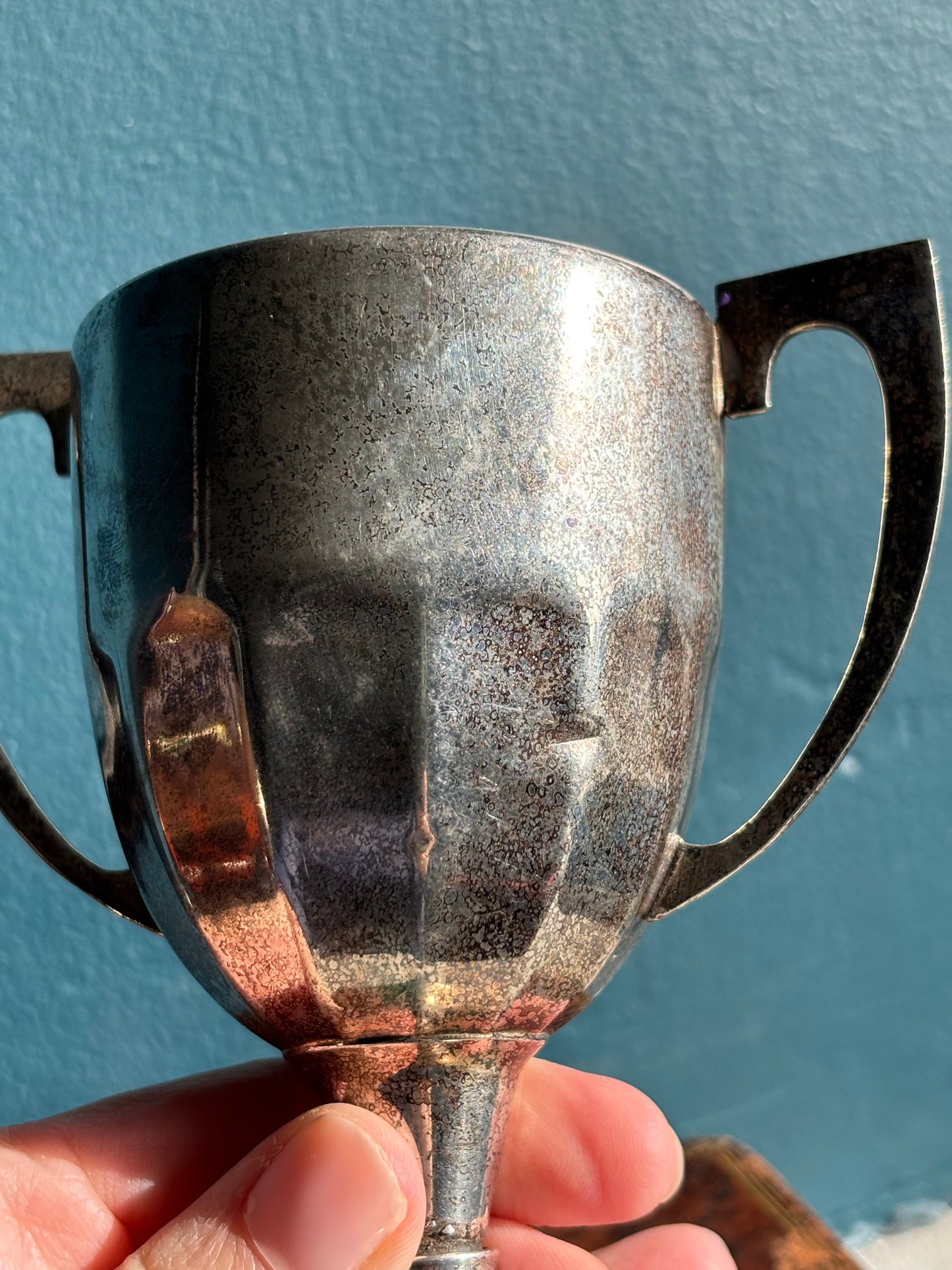 Vintage Silver Plate Mini Trophy