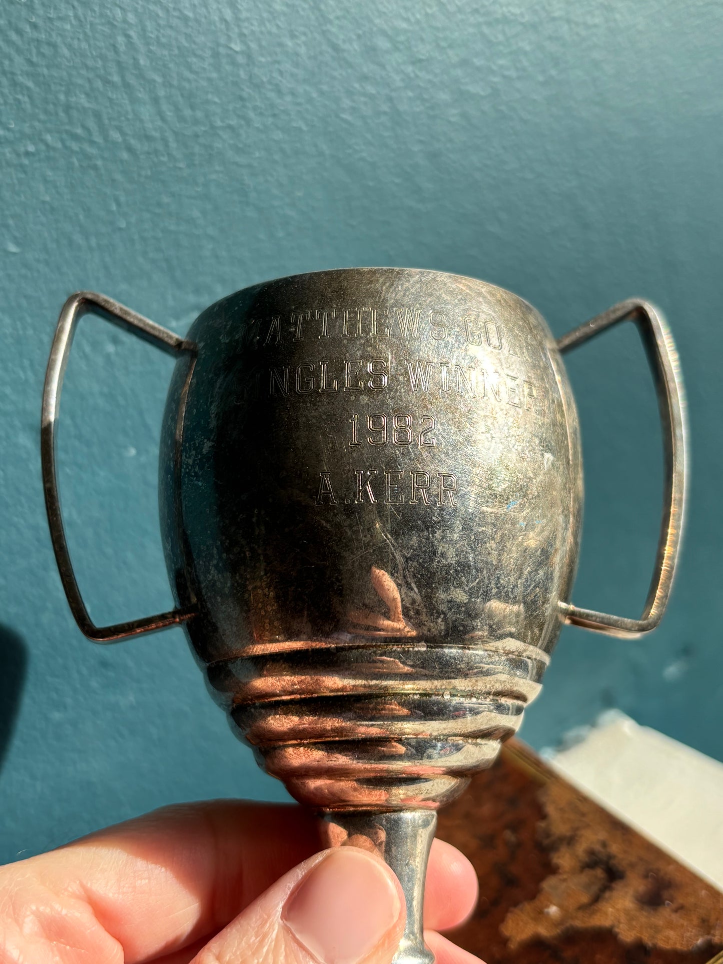 Vintage Silver Plate Mini Trophy
