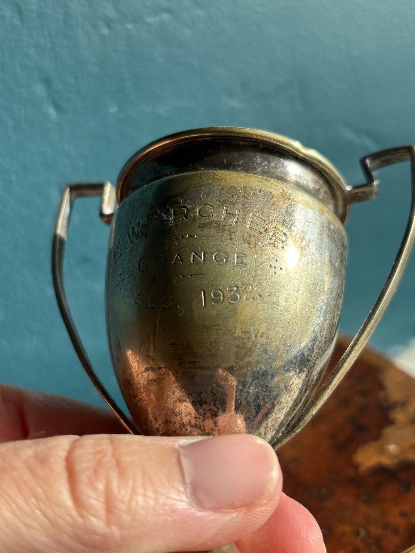 Vintage Silver Plate Mini Trophy