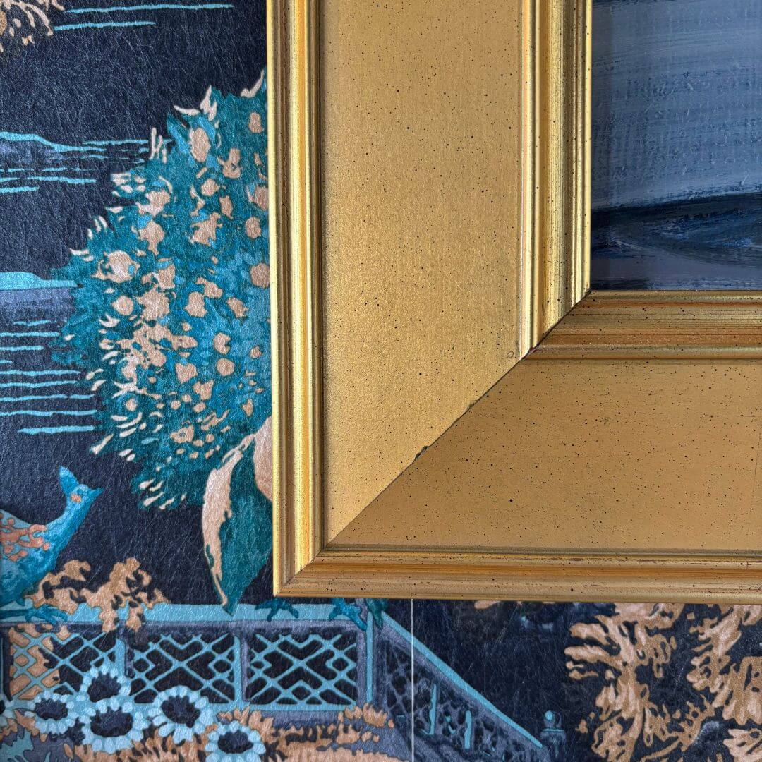 Gray & Silver Roses Signed Oil Painting image 1