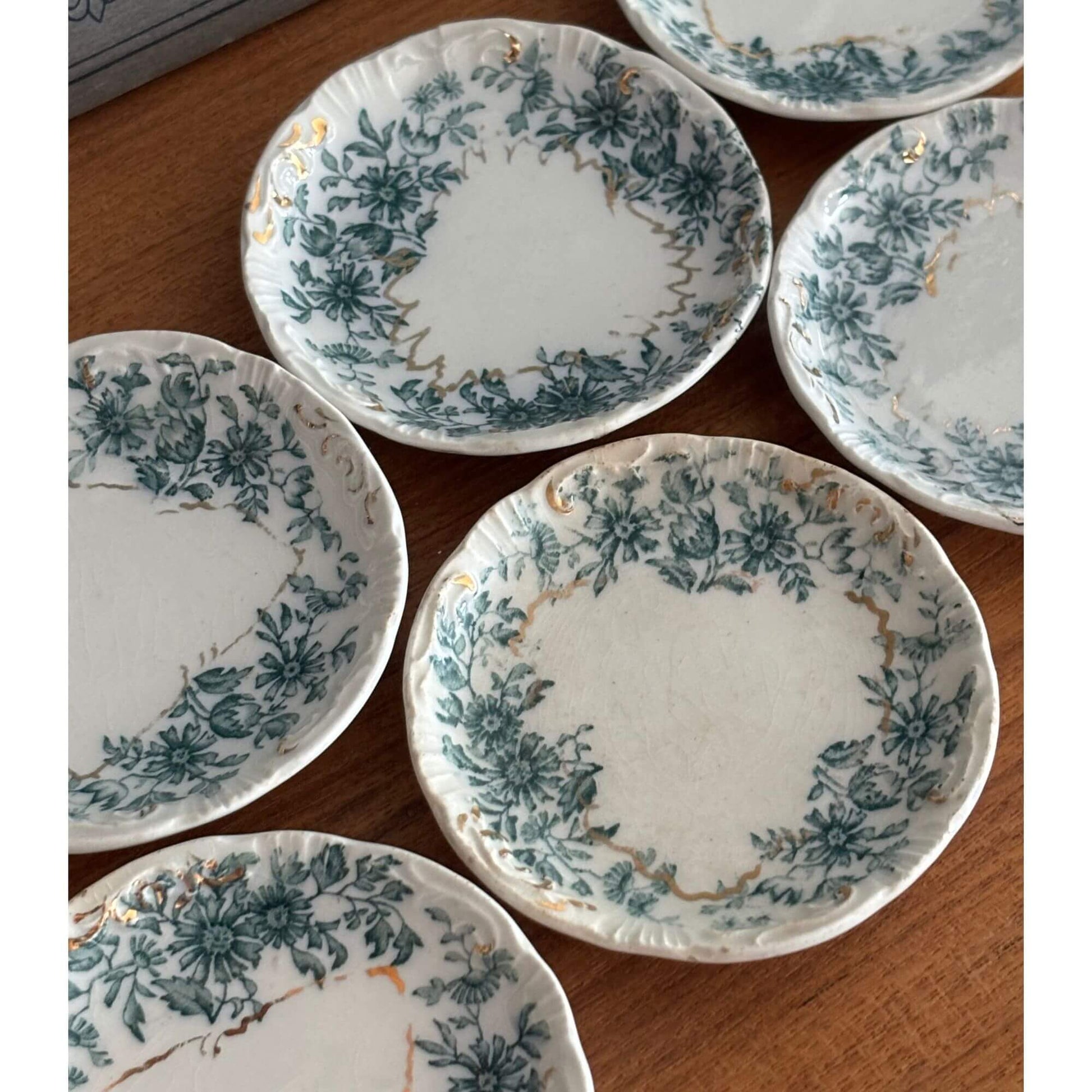 Gorgeous Antique WH Grindley English Butter Pats (6 Total) image 6