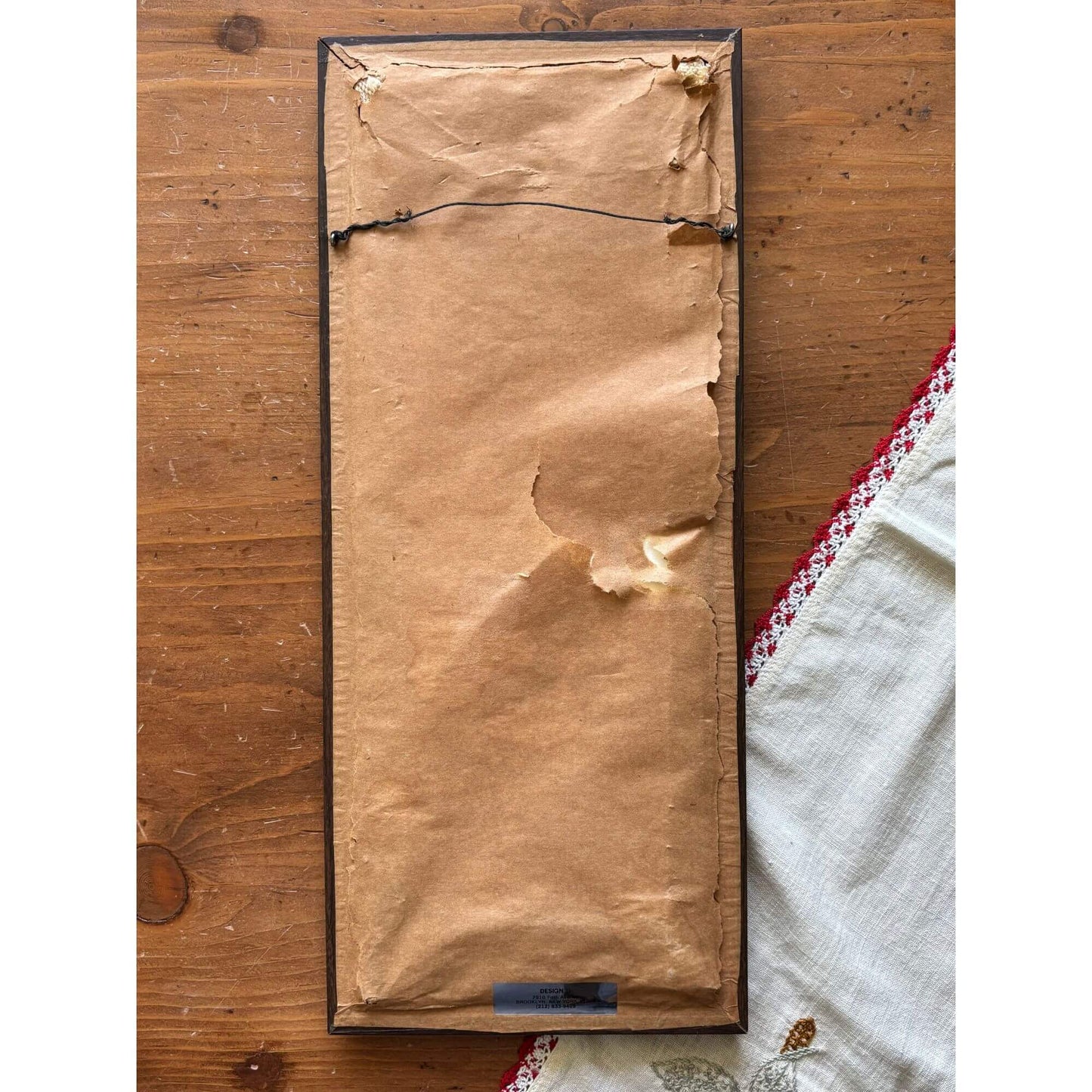 Vintage Roses Needlepoint Framed Red & Pink image 3