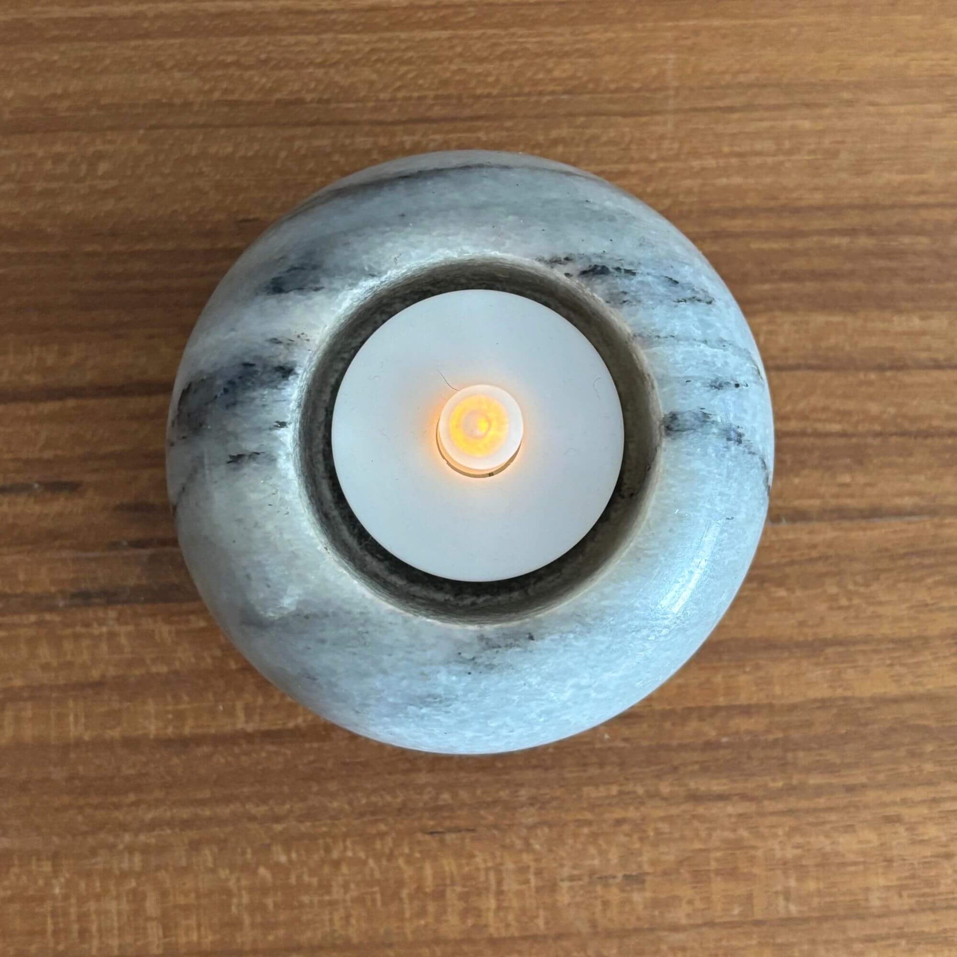 Classic Vintage Marble Tealight Candle Holder image 3