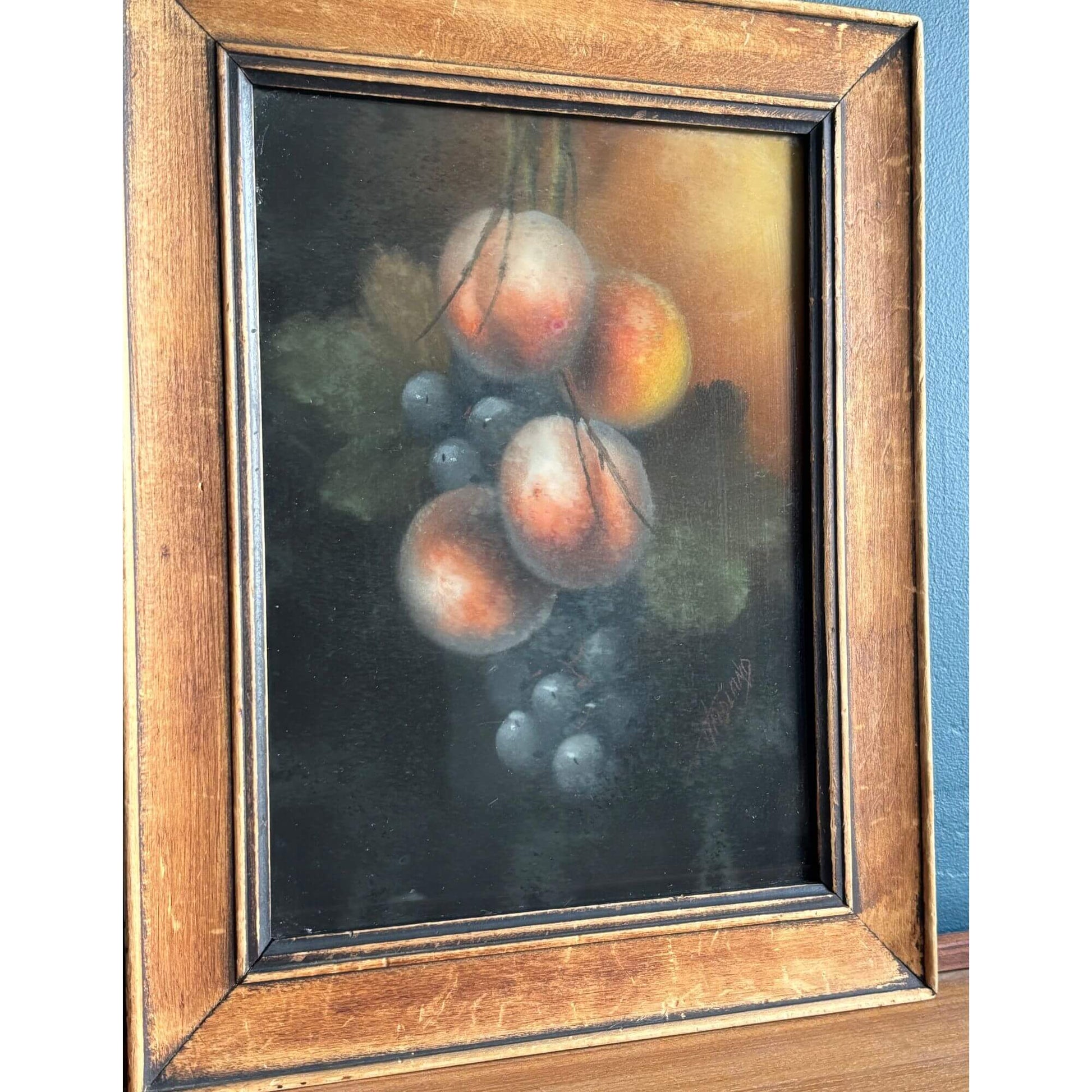 Antique Chalk Pastel Still Life by George Hadland (American 20th Century) image 2