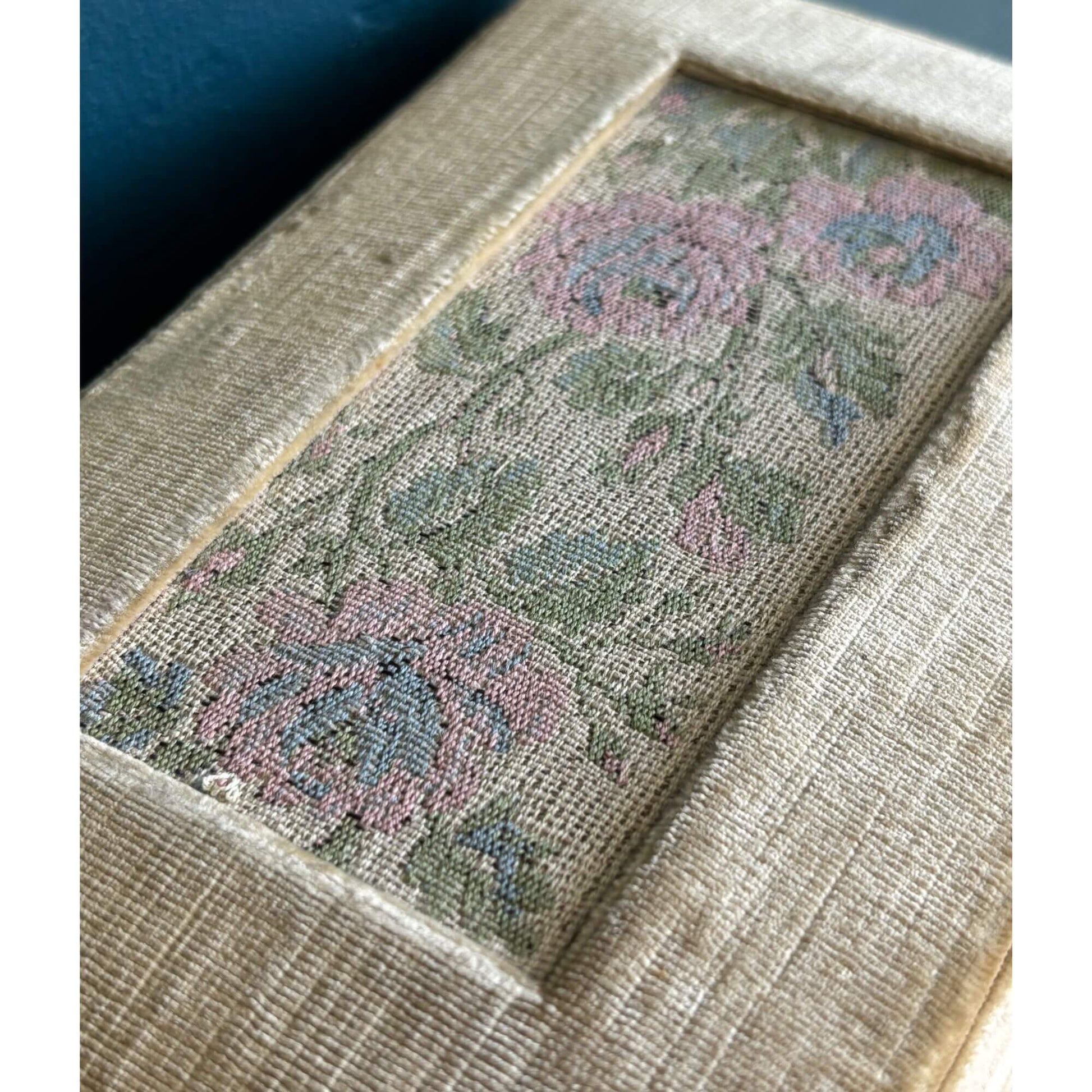 Vintage Italian Tapestry & Champagne Velvet Keepsake Box image 4