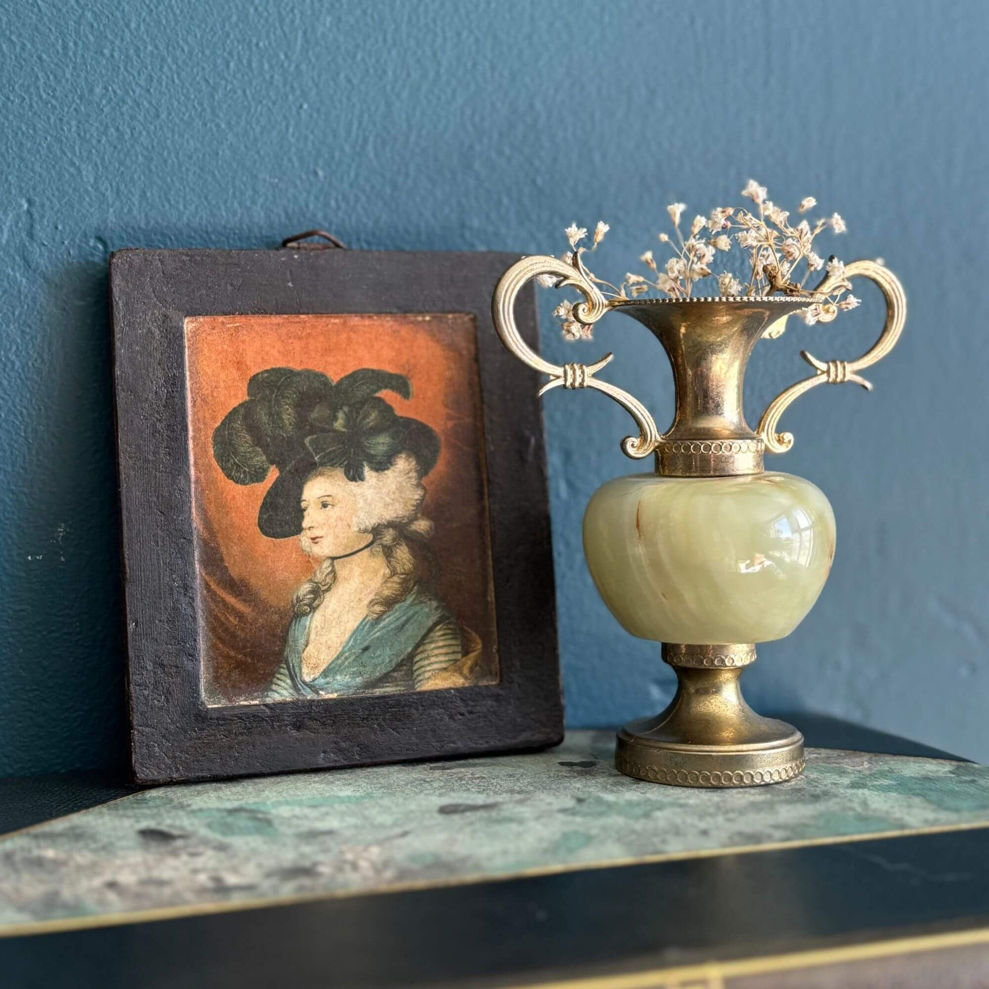 Antique Miniature Frame Mrs Siddons Portrait Gainsborough image 1