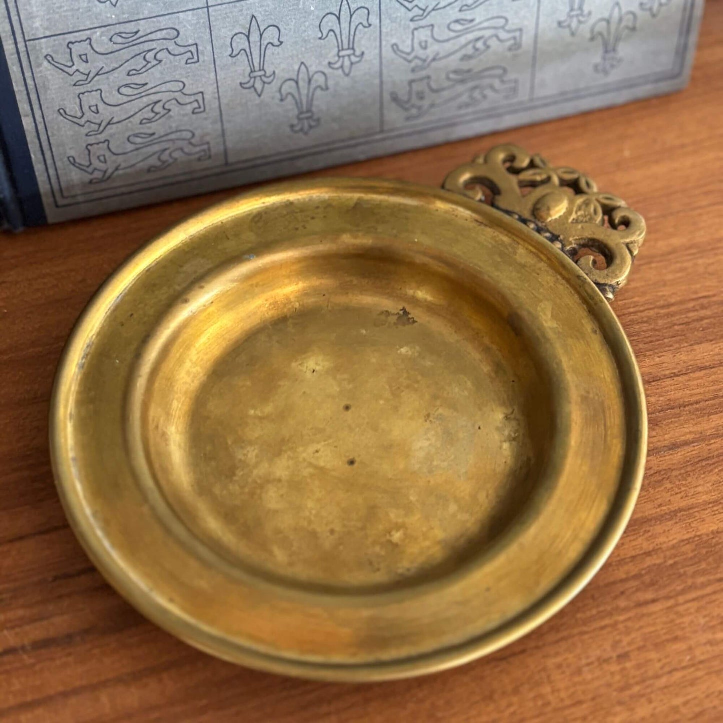 Vintage Brass Gold Ornate Pocket Change Catch All Dish image 2