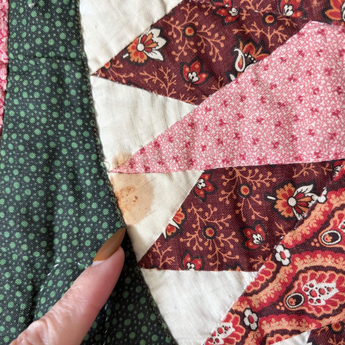 Antique Mariner's Compass Handmade Quilt image 6