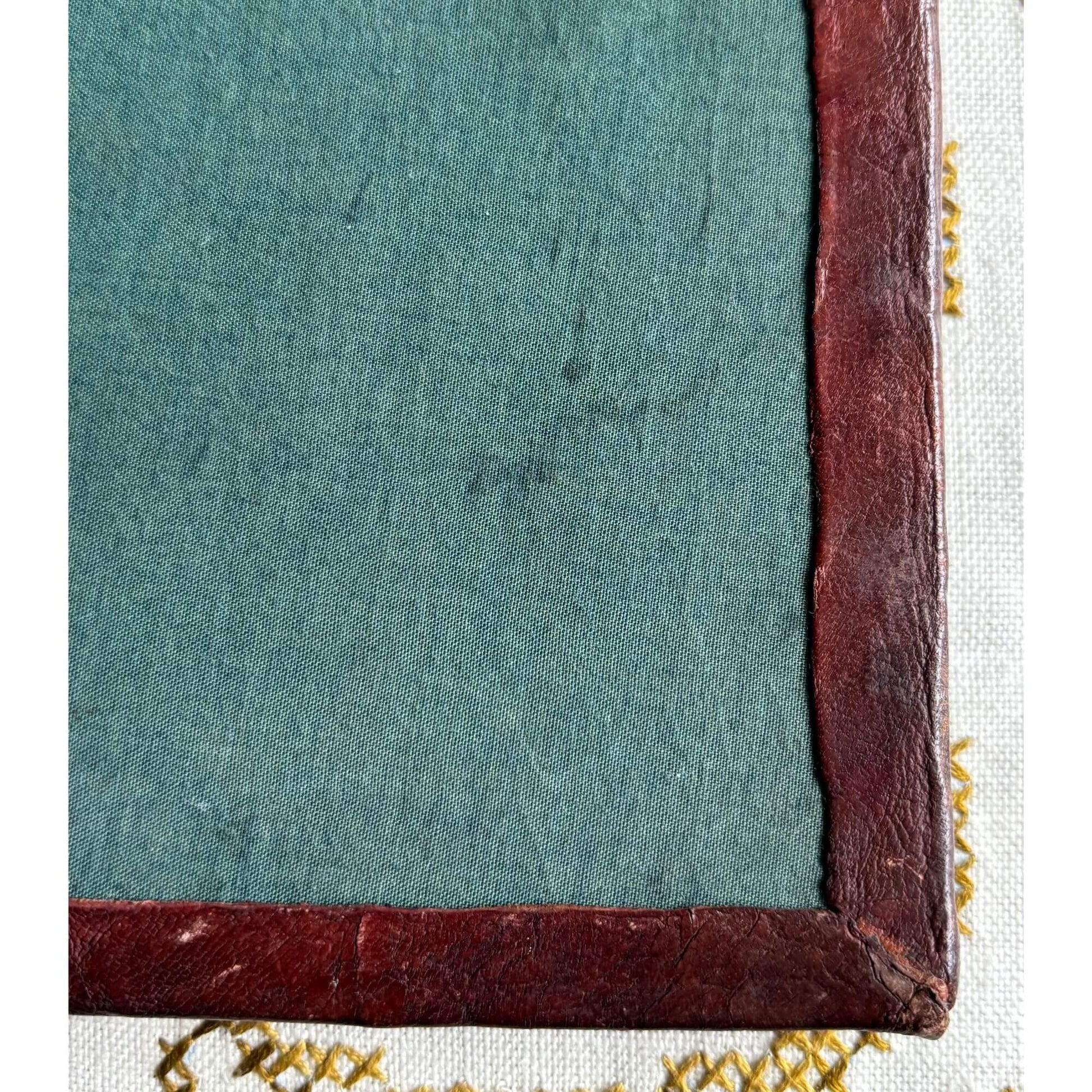 Vintage Hand Tooled Leather Chess Set Burgundy & Black image 14