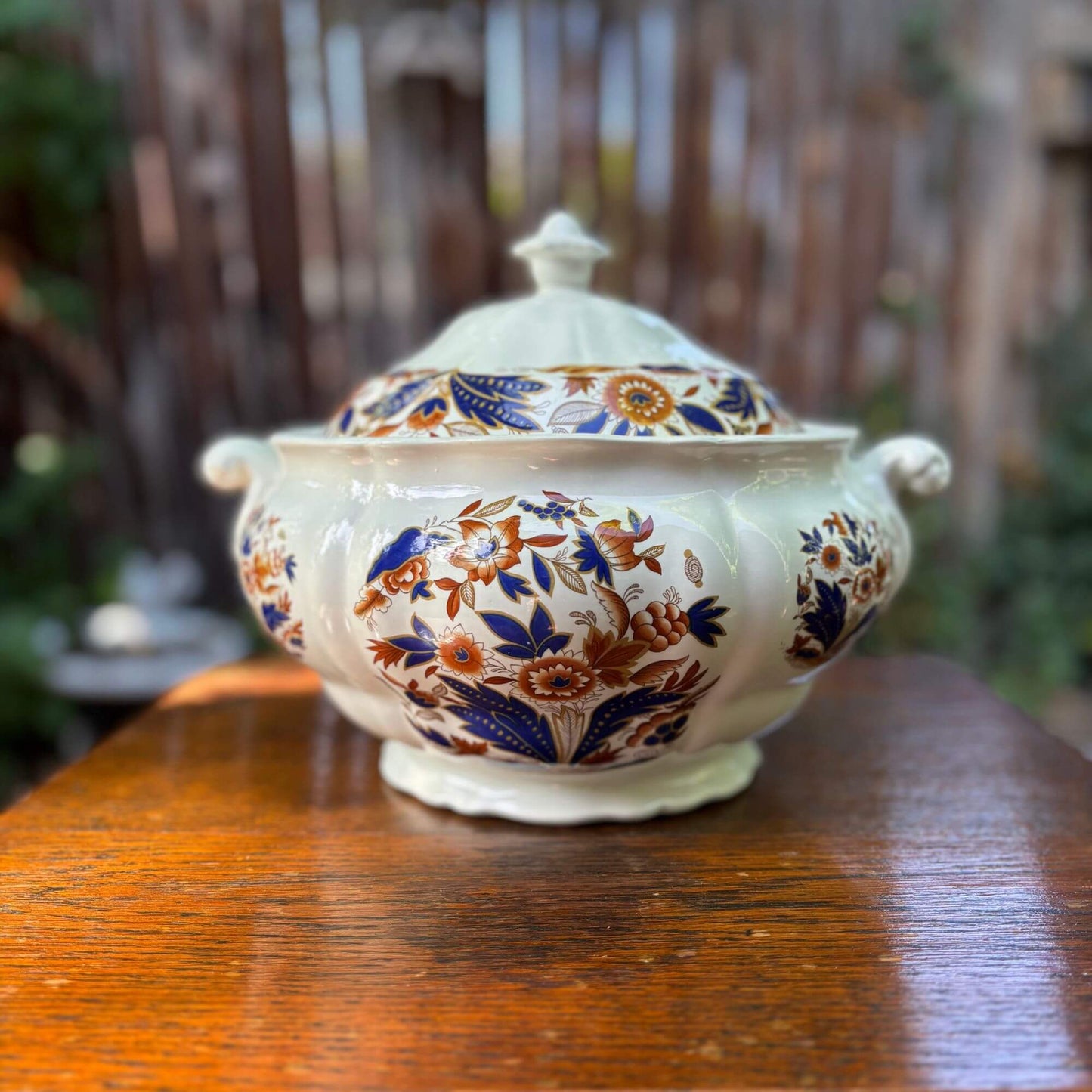 Large 1940's Vintage English Ironstone by Booths Dovedale Tureen image 2