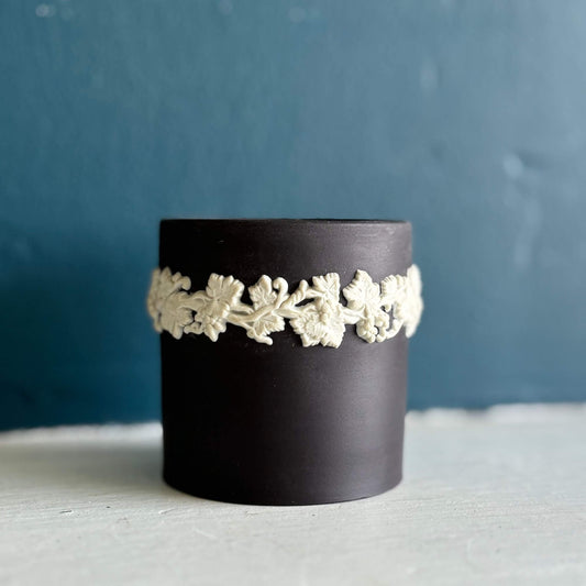 Vintage Black Wedgwood Jasperware Small Match Holder image 0