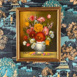 vintage floral oil painting