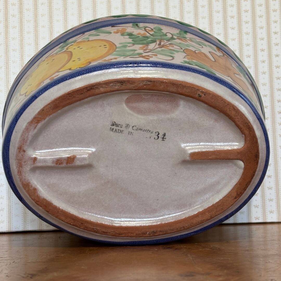 Duca Di Camastra Handpainted Lemons Terracotta Planter - Image 4