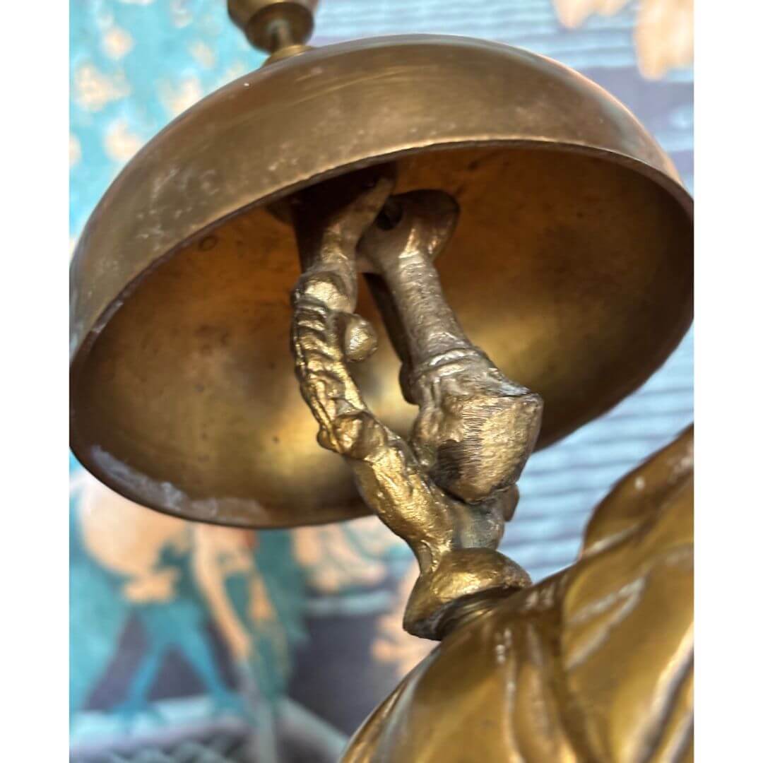 Vintage Brass Hotel Desk Charming Elephant Bell - Image 2