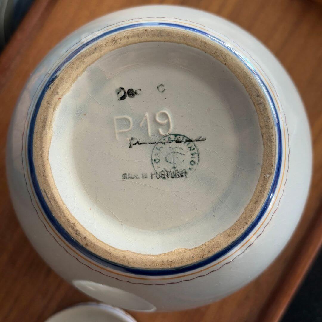 Vintage Porcelain Portuguese Floral Ginger Jar - Image 2