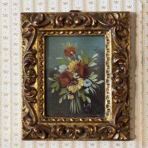 vintage Italian floral oil painting