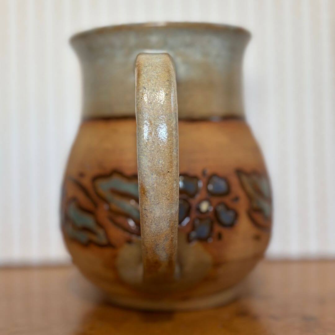 Country Floral Handmade Pottery Pitcher - Image 2