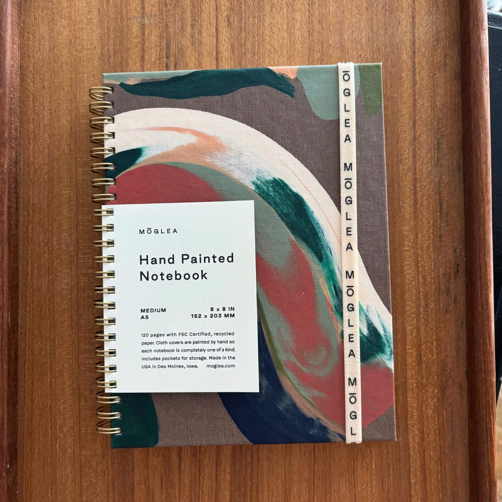 New Earth Tone Hand Painted Unlined 'Sedona' Notebook by Moglea - Image 3